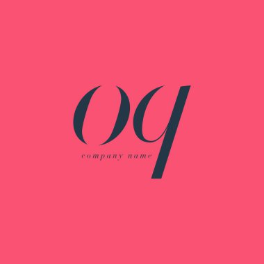 Oq harf Logo şablonu