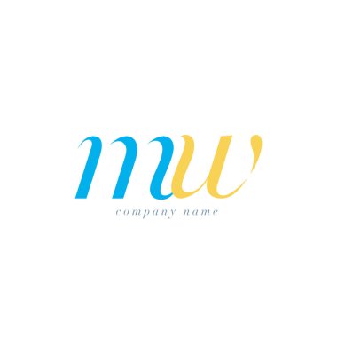 MW harf Logo şablonu