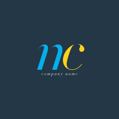 NC harf Logo şablonu