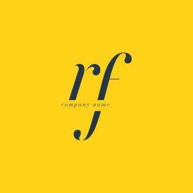 RF harf Logo şablonu