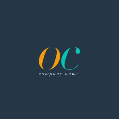 OC harf Logo şablonu