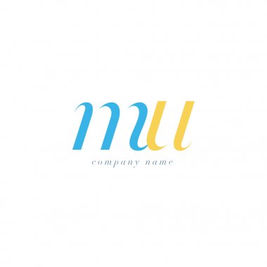 Mu harf Logo şablonu
