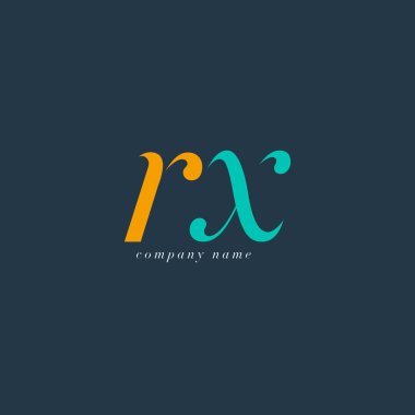 RX harf Logo şablonu