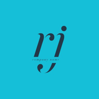 RJ harf Logo şablonu