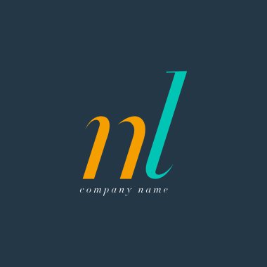 NL harf Logo şablonu