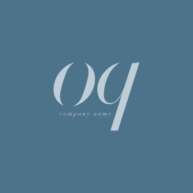 Oq harf Logo şablonu