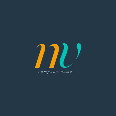 NV harf Logo şablonu