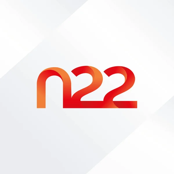 Літера і цифра логотип N212 — стоковий вектор