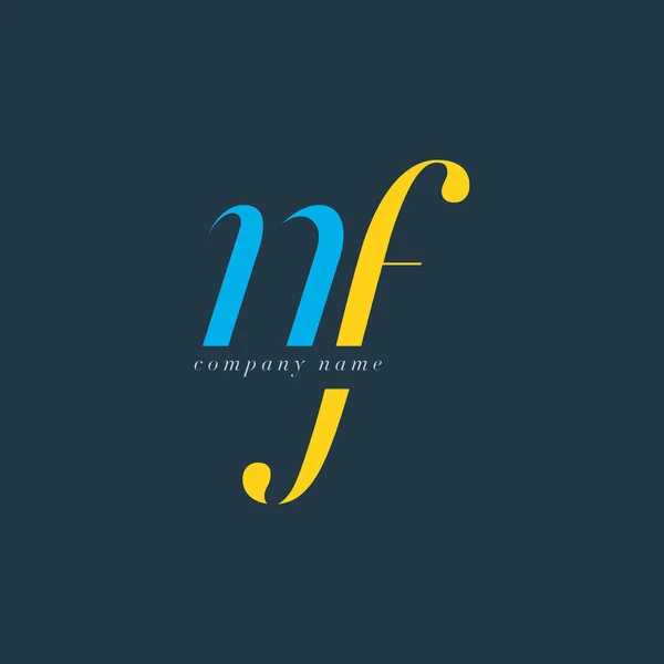 Szablon Logo literami NF — Wektor stockowy