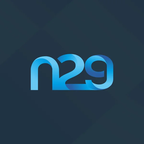 Litera i cyfra N29 logo — Wektor stockowy