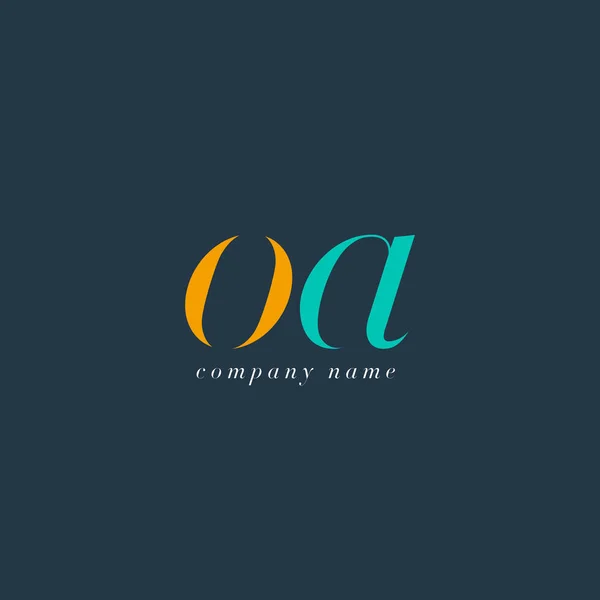 OA Letters Logo template — Vetor de Stock