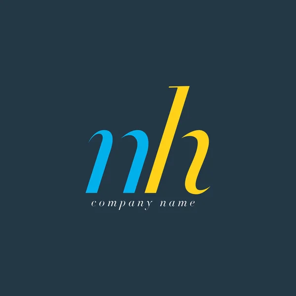 NH Letras Logo plantilla — Vector de stock