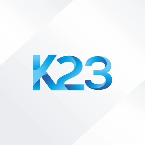 Буква и цифра K23 логотип — стоковый вектор