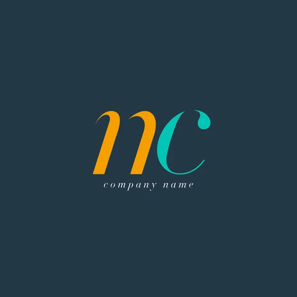 NC bokstäver logotyp mall — Stock vektor