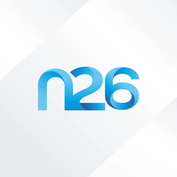 Písmeno a číslice N26 logo — Stockový vektor