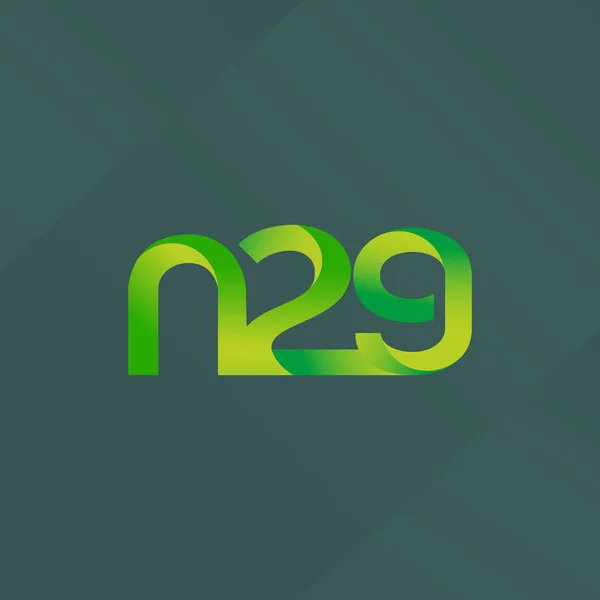 Letra y dígito logo N29 — Vector de stock