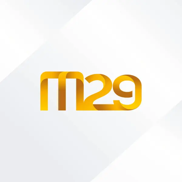 Літера і цифра логотип M29 — стоковий вектор