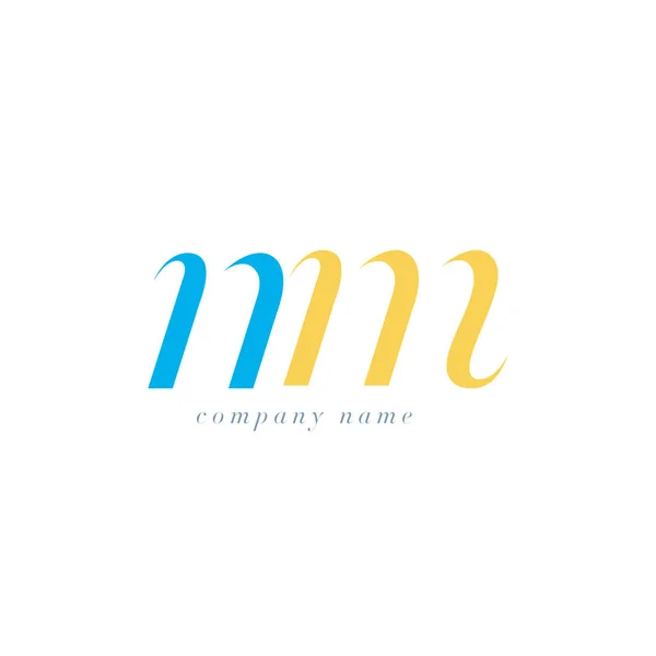 Nm bokstäver logotyp mall — Stock vektor
