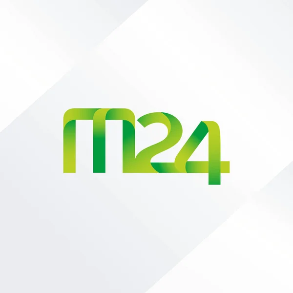 Betű és számjegy M24 logó — Stock Vector