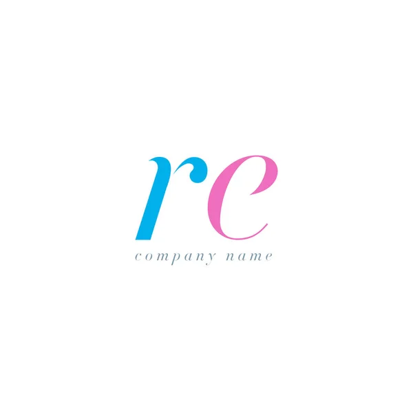 Modèle de logo RE Letters — Image vectorielle