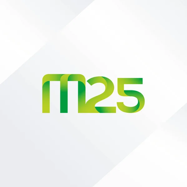 Betű és számjegy M25 logó — Stock Vector