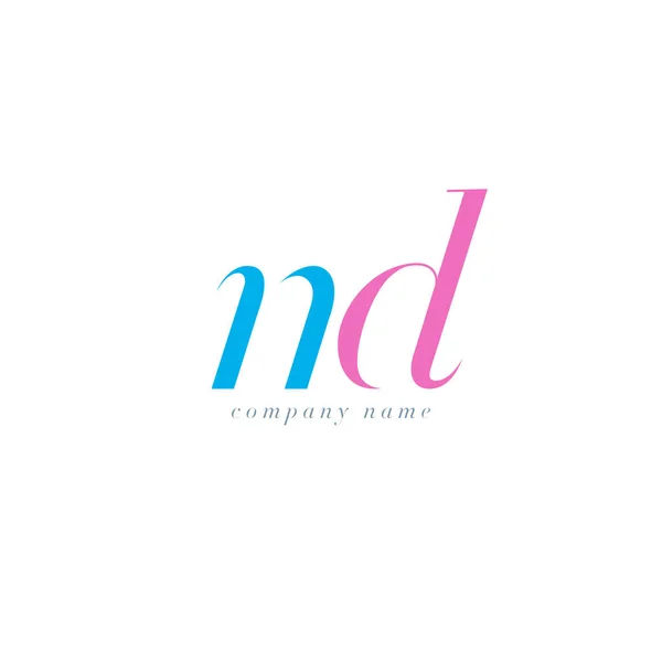 Шаблон логотипа ND Letters — стоковый вектор