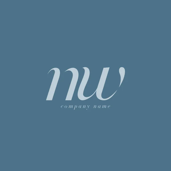 Modelo de logotipo de letras NW —  Vetores de Stock