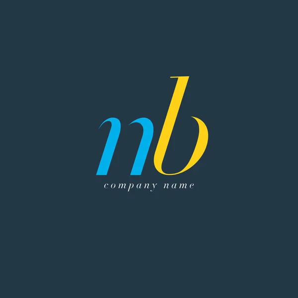 NB Lettres Modèle de logo — Image vectorielle