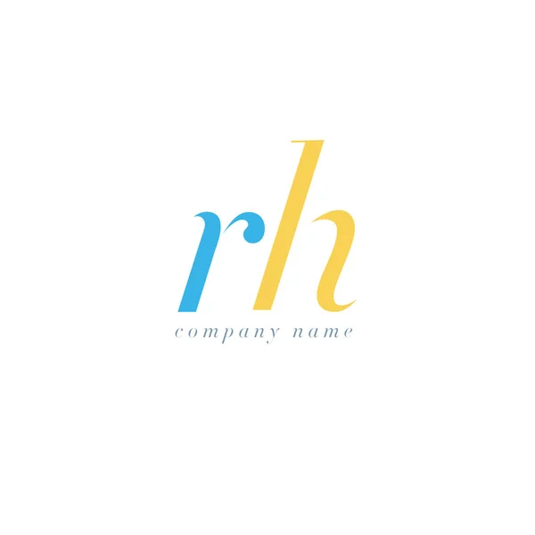 RH harf Logo şablonu — Stok Vektör