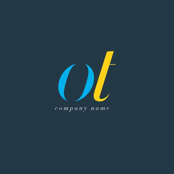 Modelo de logotipo de letras OT — Vetor de Stock