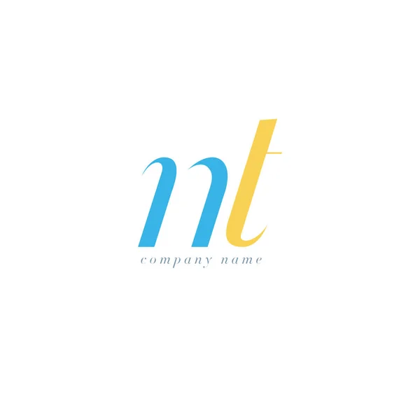 NT bokstäver logotyp mall — Stock vektor