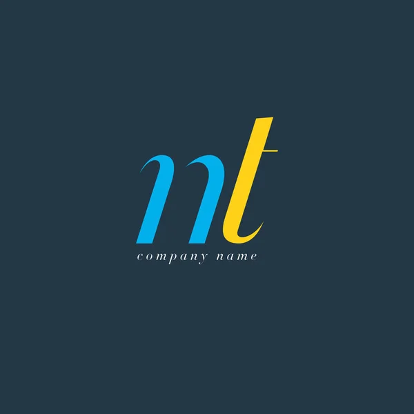 NT Letras Modelo de logotipo — Vetor de Stock