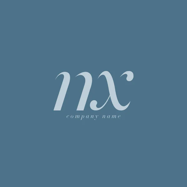 NX bokstäver logotyp mall — Stock vektor