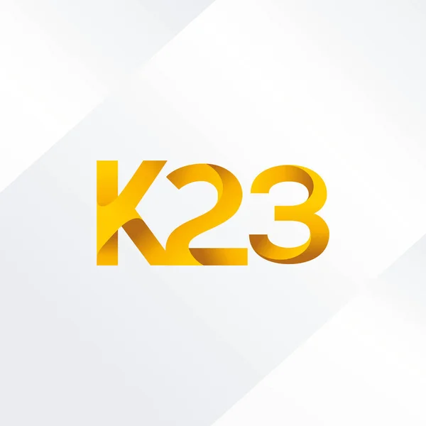 Буква и цифра K23 логотип — стоковый вектор