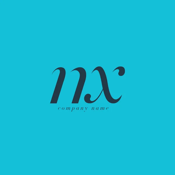 Modello di logo delle lettere NX — Vettoriale Stock