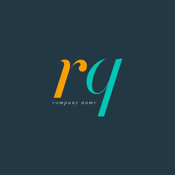 RQ harf Logo şablonu — Stok Vektör
