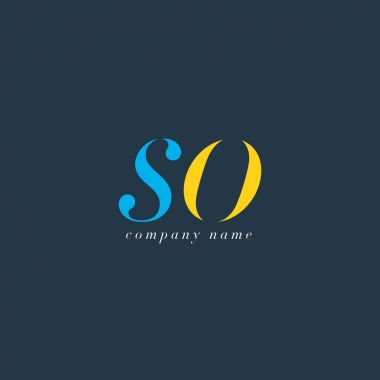 SO Letters Logo template clipart