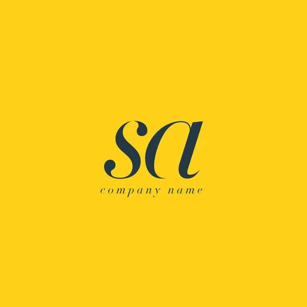 SA λογότυπο γράμματα πρότυπο — Διανυσματικό Αρχείο