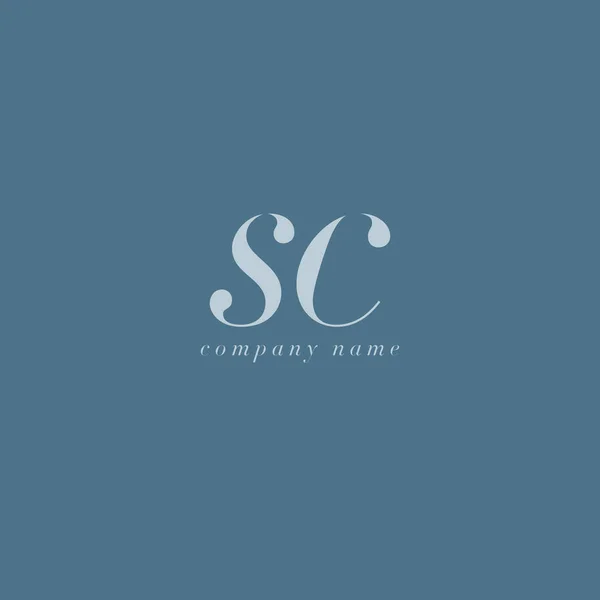 Modèle de logo de lettres SC — Image vectorielle