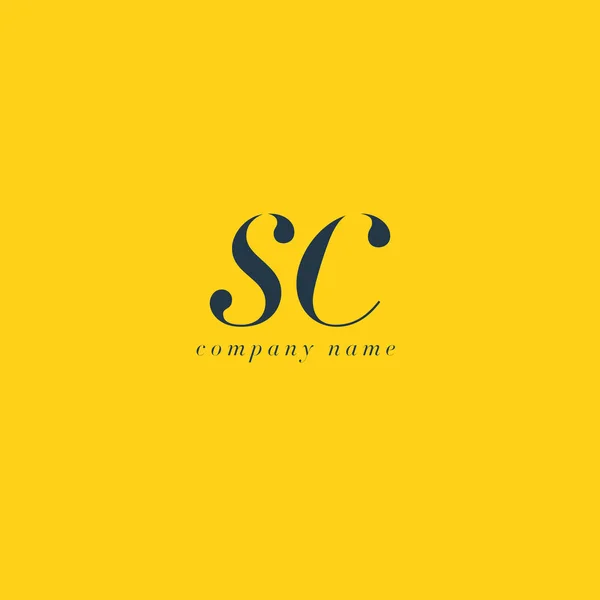 SC λογότυπο γράμματα πρότυπο — Διανυσματικό Αρχείο