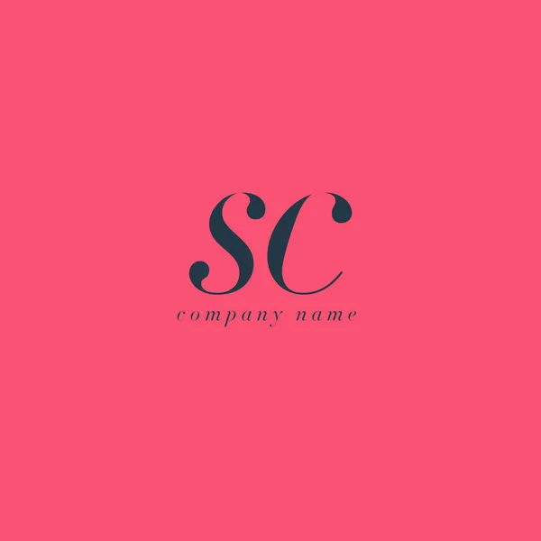 SC Letters Logo plantilla — Vector de stock