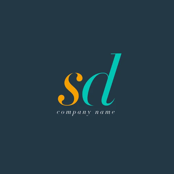 SD-bokstäver logotyp mall — Stock vektor