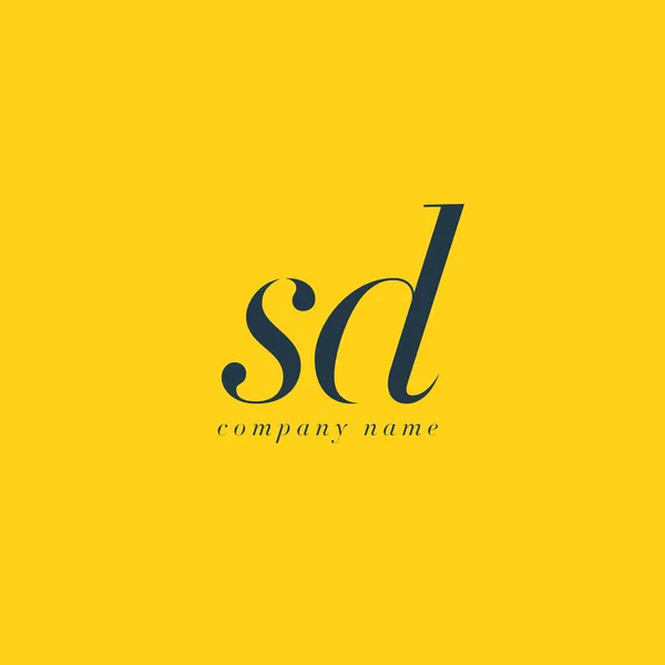 Lettere SD modello di logo — Vettoriale Stock
