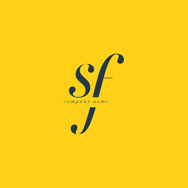 SF Lettere modello di logo — Vettoriale Stock