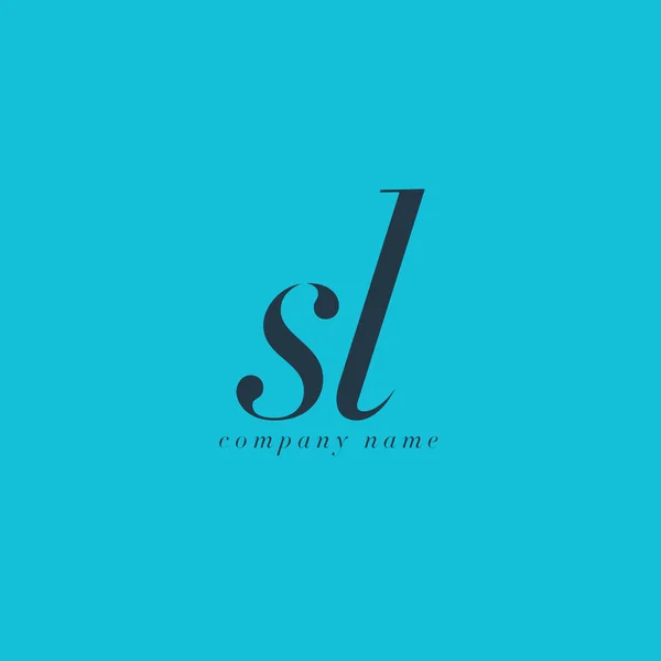 SL Lettres Modèle de logo — Image vectorielle