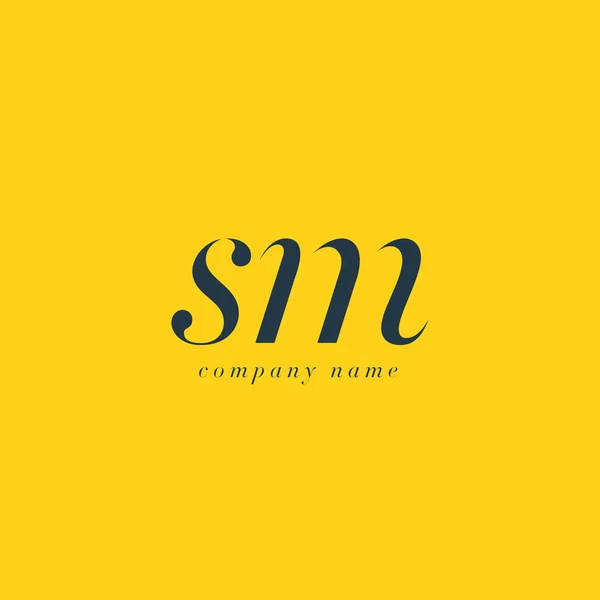 SM Letters Logo sjabloon — Stockvector