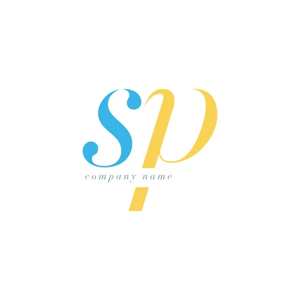 SP bokstäver logotyp mall — Stock vektor