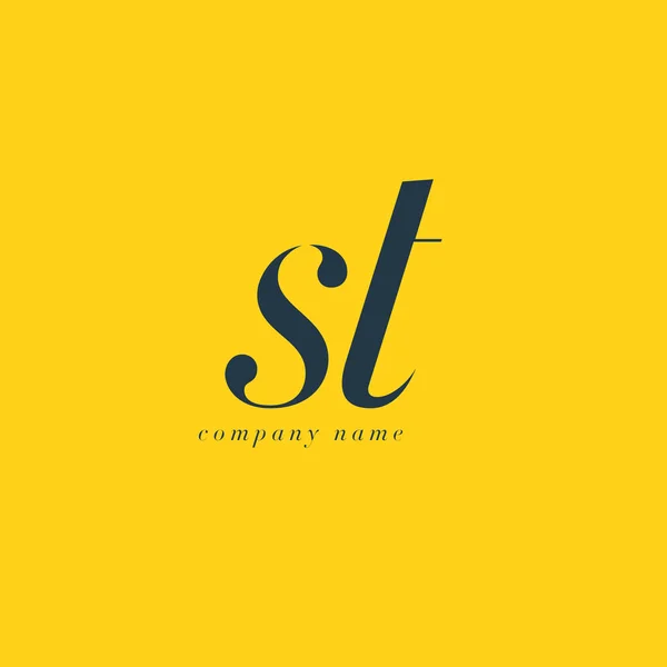 ST Lettere modello di logo — Vettoriale Stock