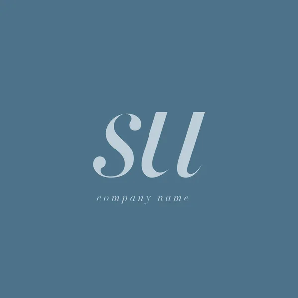 Templat SU Letters Logo - Stok Vektor