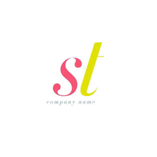 ST Letters Logo plantilla — Archivo Imágenes Vectoriales